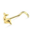 Dolphin Shaped Ocean Curved Nose Stud NSKB-879